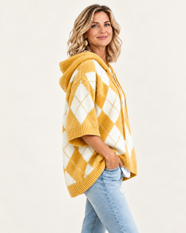 Argyle Hooded Sweater