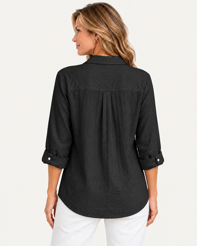 Cotton Linen Pintuck Shirt