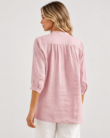 100% Linen Deep V Loose Top