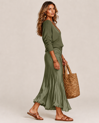 Satin Skirt Set for Women