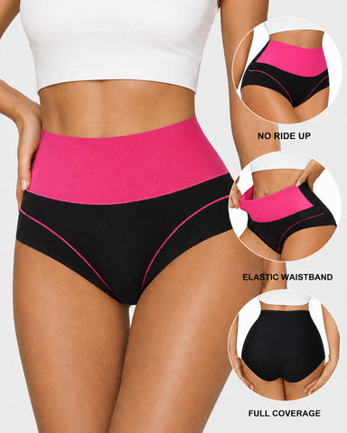 Seamless High-Waist Cotton Briefs