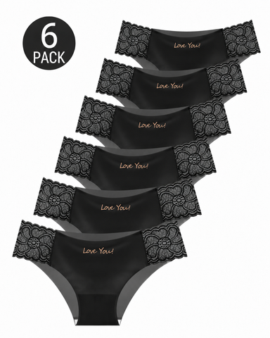 Women's Lace-Trim Bikini Panties – 6-Pack