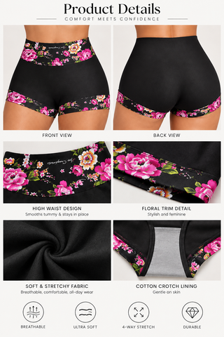 Floral High-Rise Boyshort Underwear – 3-Pack