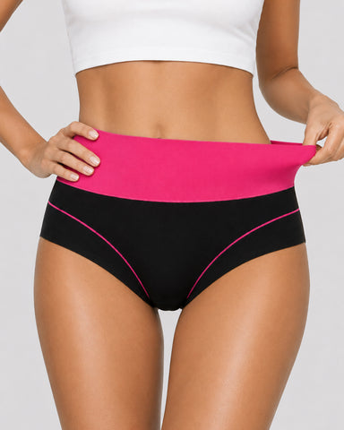 Seamless High-Waist Cotton Briefs