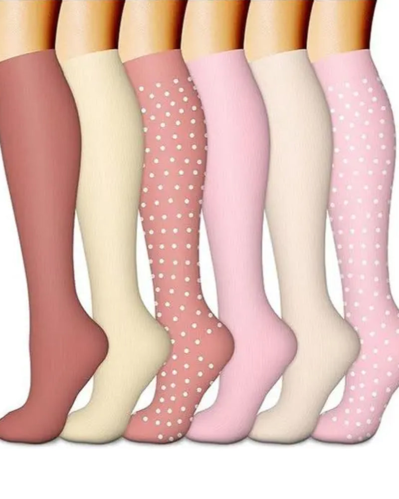 6-Pair High Elastic Breathable Compression Socks