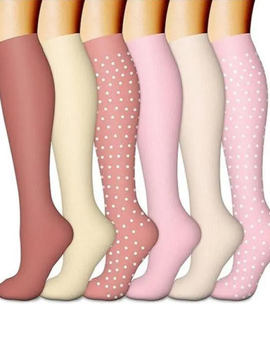 6-Pair High Elastic Breathable Compression Socks