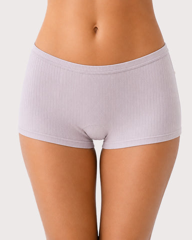 Cotton Ribbed Comfort Boyshorts