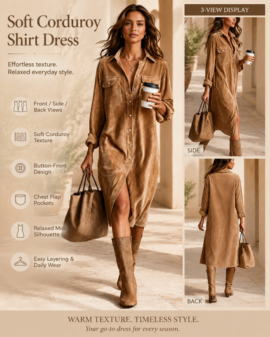 Autumn Ease Shirt Dress