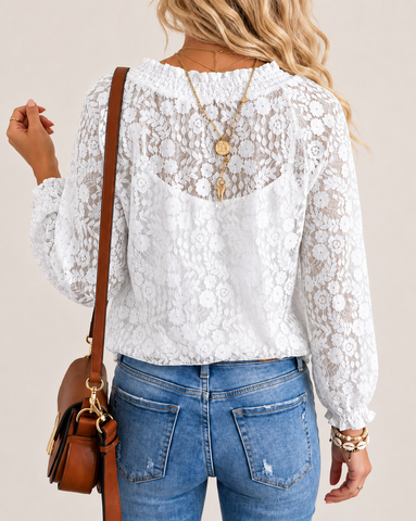 Delicate Floral Lace Top