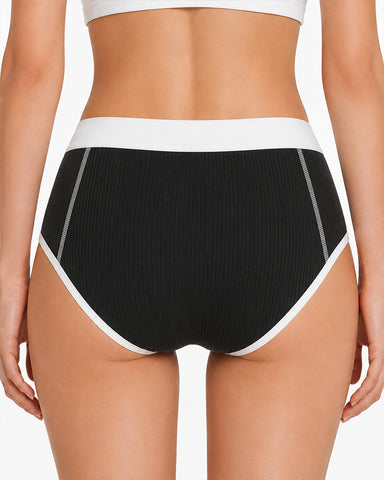 5-Pack Colorblock Ribbed Cotton Briefs