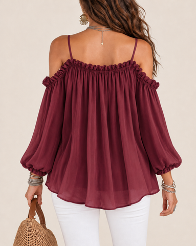 Elegant Off Shoulder Loose Fit Blouse
