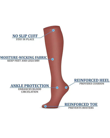 6-Pair High Elastic Breathable Compression Socks