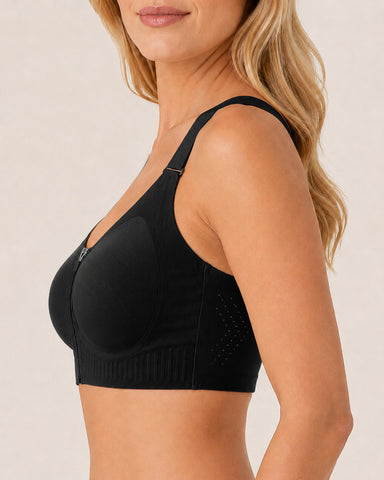 Front Zipper Seamless Push Up Breathable Vest Bra