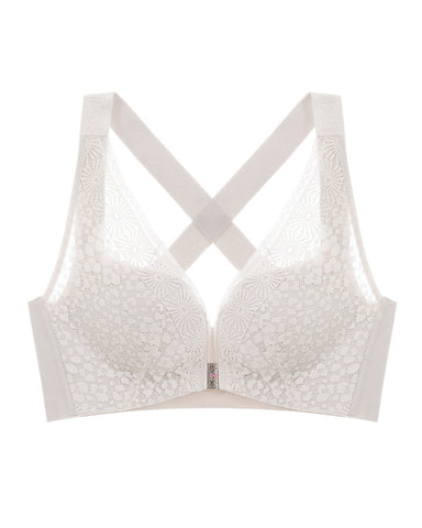 Front Closure Lace Support Bra