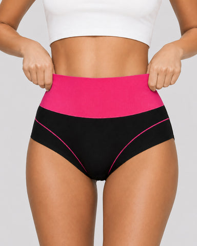 Seamless High-Waist Cotton Briefs