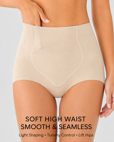 5-Pack  Ice Silk High Waist Tummy Control Panties