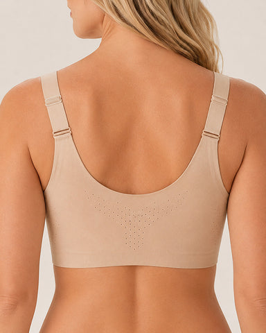 Front Zipper Seamless Push Up Breathable Vest Bra