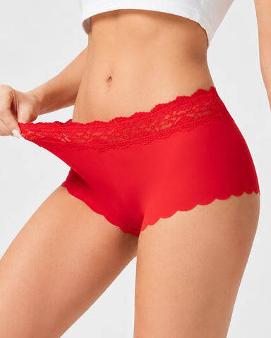 Six-Pack Seamless Ice Silk Lace Boxer Briefs