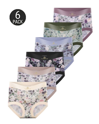 Cozy High-Waist Floral Print Panties