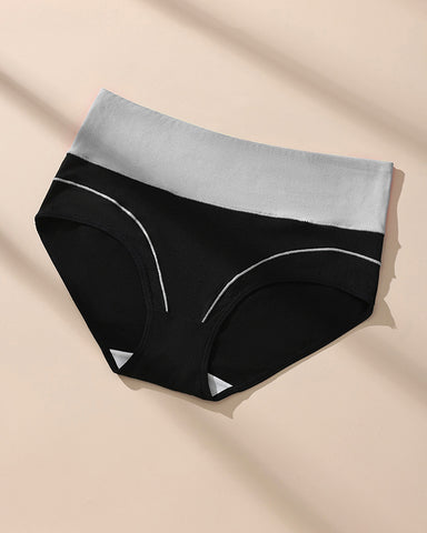 Seamless High-Waist Cotton Briefs