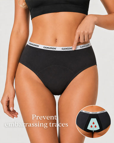 5-Pack Pure Cotton Letter Print Seamless Menstrual Panties