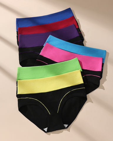 Seamless High-Waist Cotton Briefs