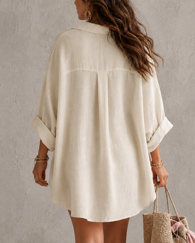 Cotton Linen Shirt & Shorts Set