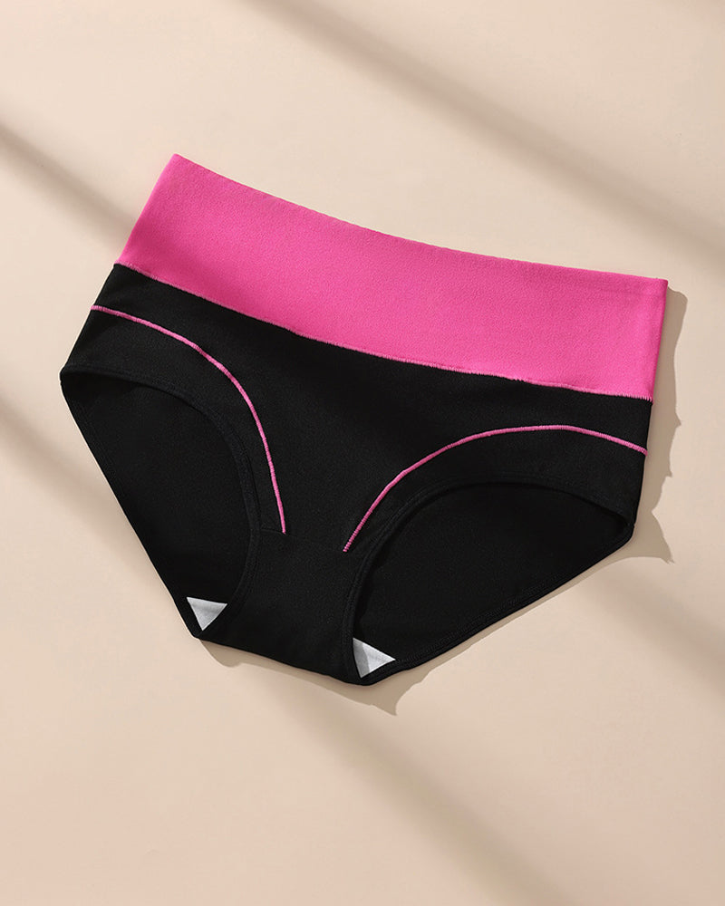 Seamless High-Waist Cotton Briefs