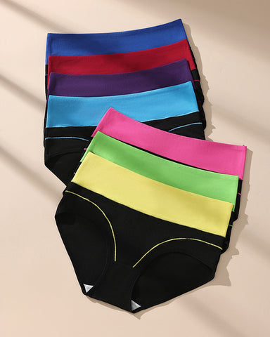 Seamless High-Waist Cotton Briefs