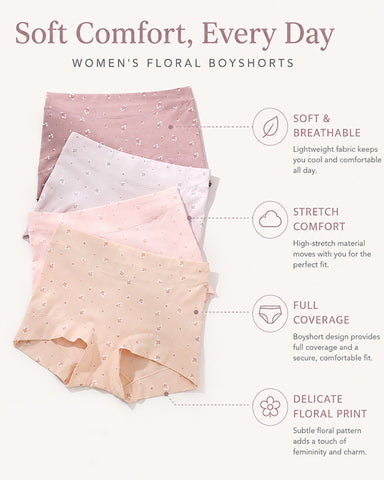 Pure Cotton Floral Print  Boxer Briefs