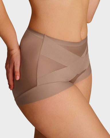 3-Pack High Waist  Sheer Mesh Shaping Panties