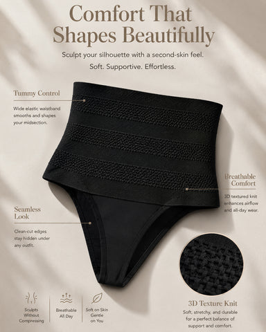 High-Waist Breathable Shaping Thong