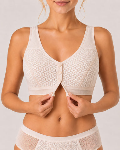 Breathable Front Closure Wireless Bra
