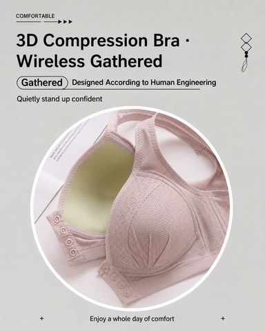 3-Pack Front Closure Wireless Lace Bras