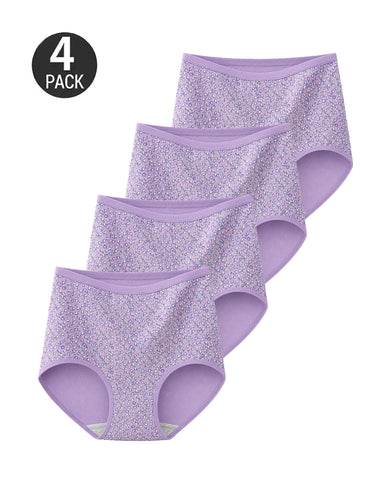 4-Pack Floral Print Cotton Briefs