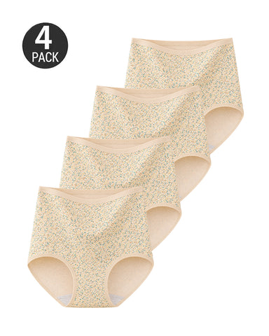 4-Pack Floral Print Cotton Briefs
