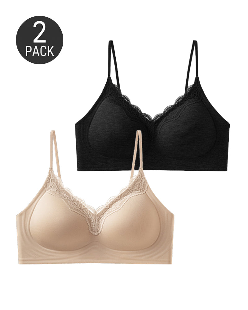 2-Pack  Trim Wire-Free Push-Up Bra
