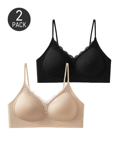 2-Pack  Trim Wire-Free Push-Up Bra