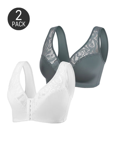 2-Pack Deep V Front Closure  Bra