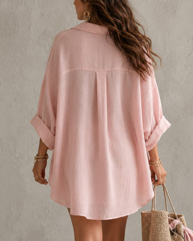Cotton Linen Shirt & Shorts Set