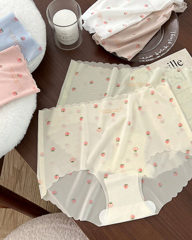 Smooth Ice-Silk Printed Panties