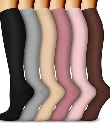 6-Pair High Elastic Breathable Compression Socks