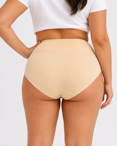 Soft High-Waist Breathable Cotton Briefs
