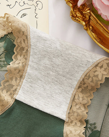 Floral Lace Cotton Briefs