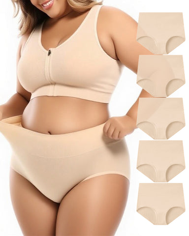 Soft High-Waist Breathable Cotton Briefs