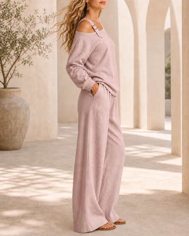 Soft One-Shoulder Lounge Set
