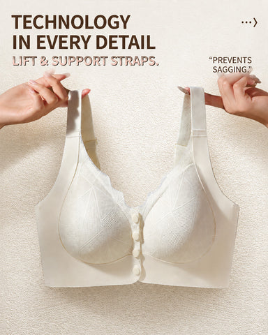 Front-Closure Lace Wireless Comfort Bra