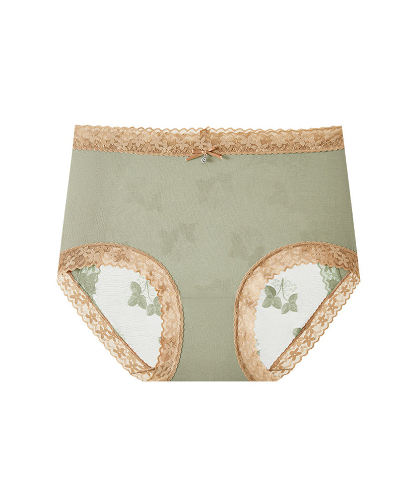 Floral Lace Cotton Briefs