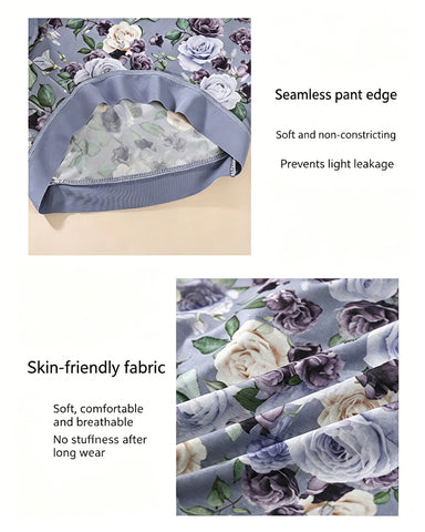 Cozy High-Waist Floral Print Panties