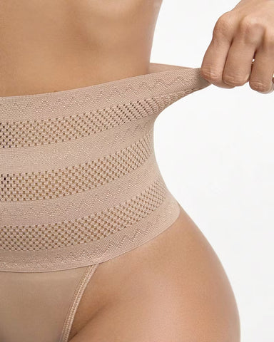 High-Waist Breathable Shaping Thong